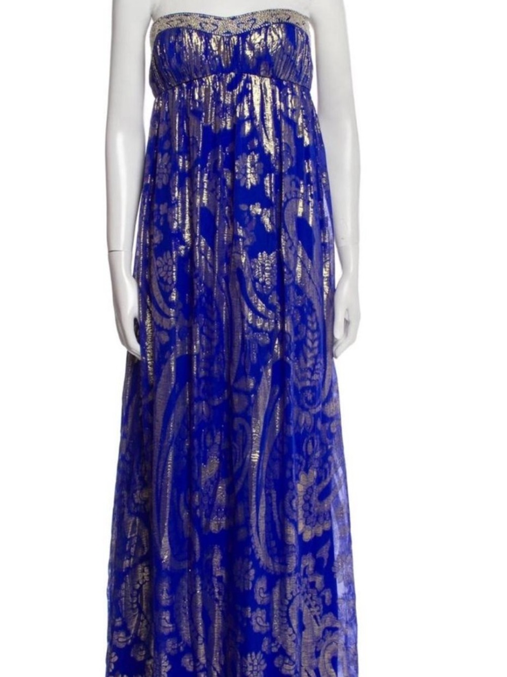 Blue Silk Gown
